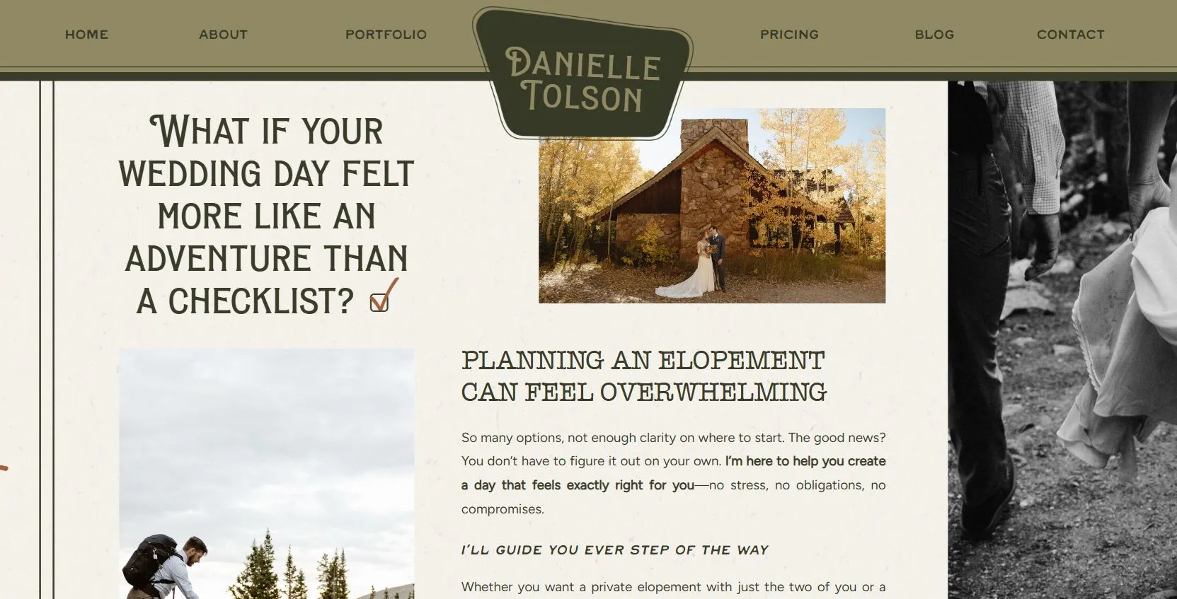 Dani Tolson website screenshot 1