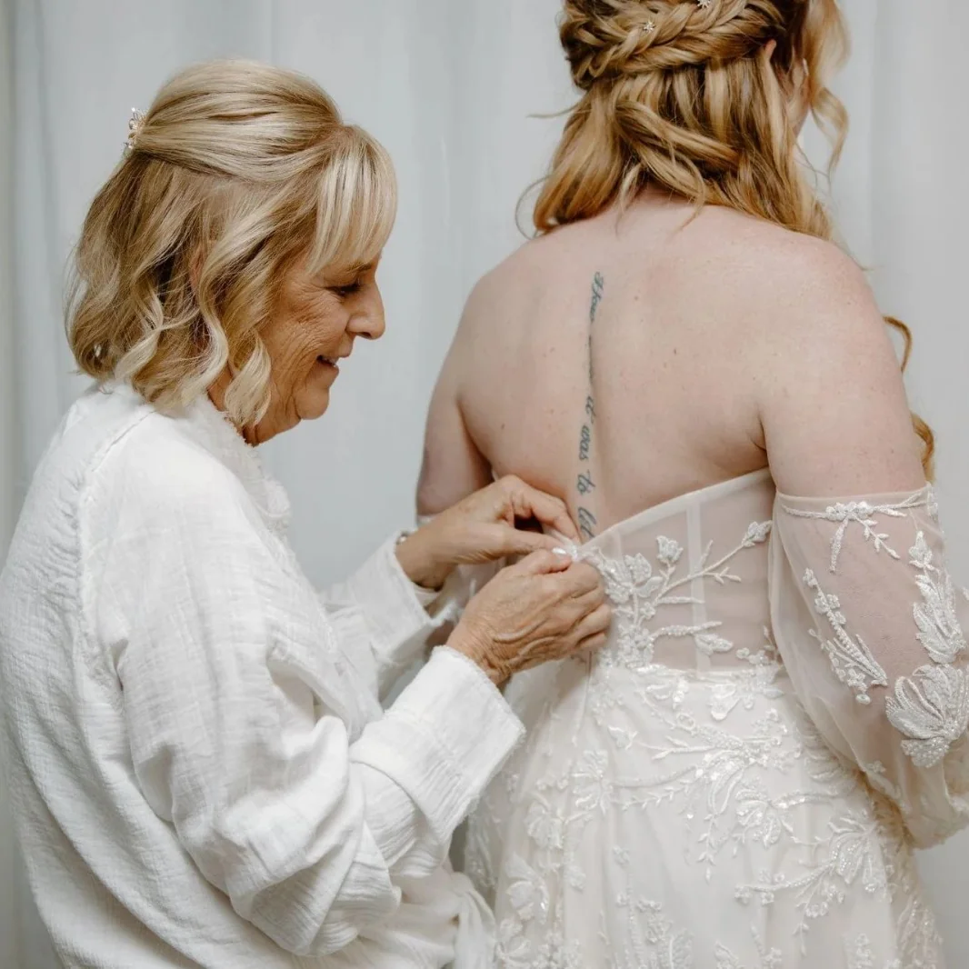 Wedding ceremony with a sweeping Colorado landscape